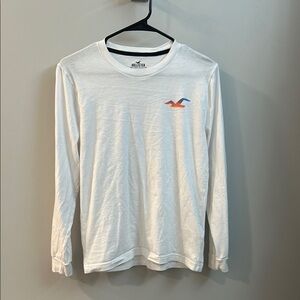 Hollister White Long Sleeve Tee Classic Cotton